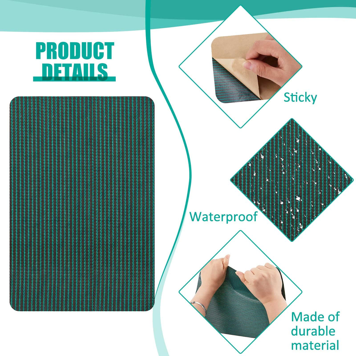 Amylove adhesive mesh close-up highlighting durable backing and tear resistance