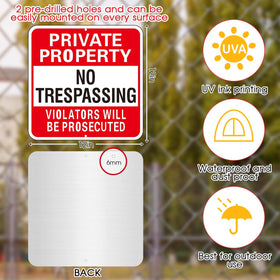 Amylove private-property sign, metal aluminum, durable for outdoor use.