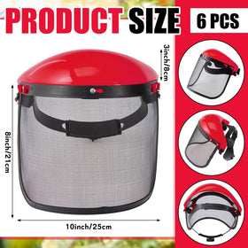 Amylove red face shield improves visibility and quick location on job sites.