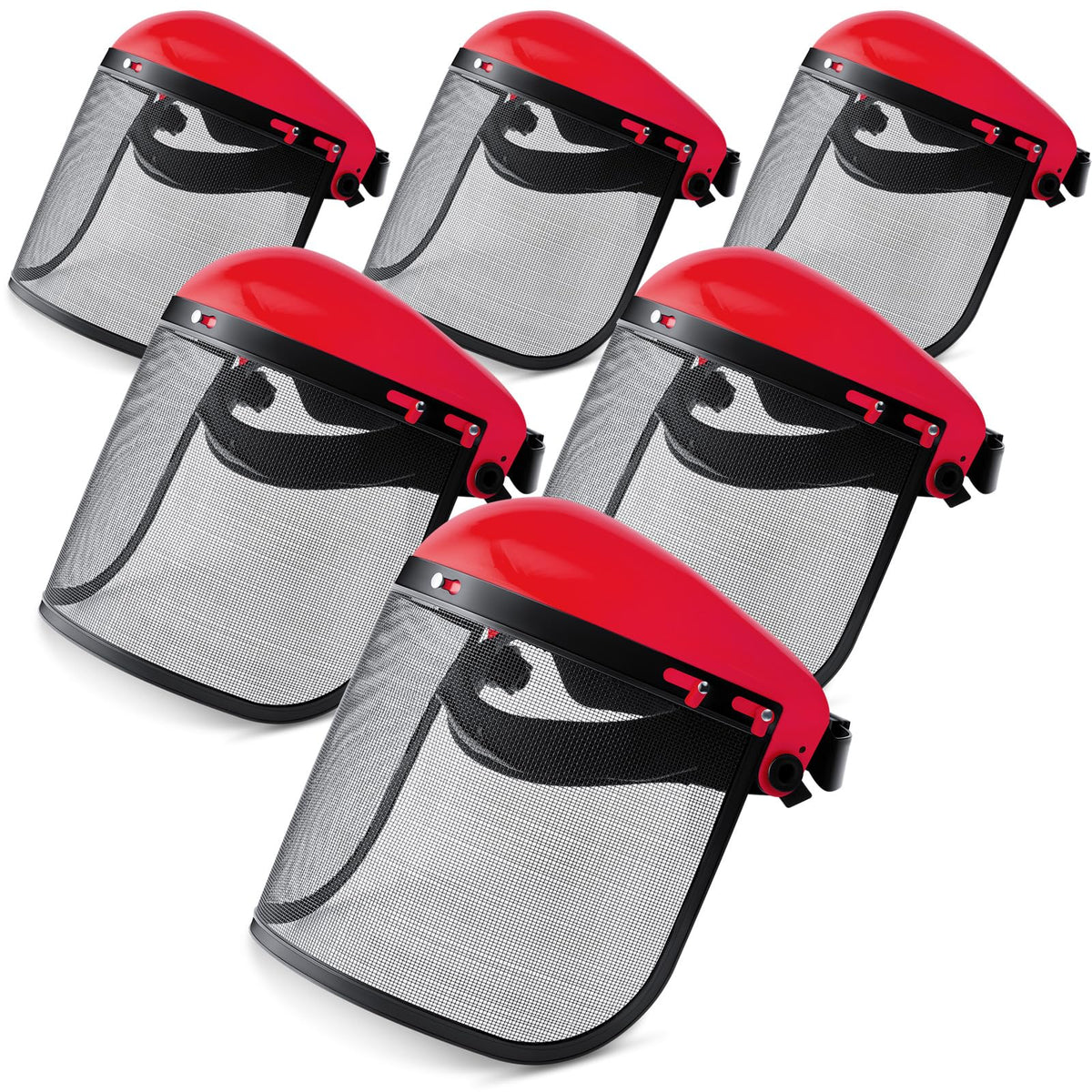 Amylove safety face shield with mesh visor for debris protection and ventilation.