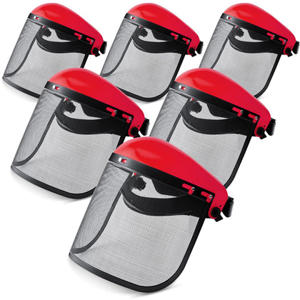 Amylove safety face shield with mesh visor for debris protection and ventilation.