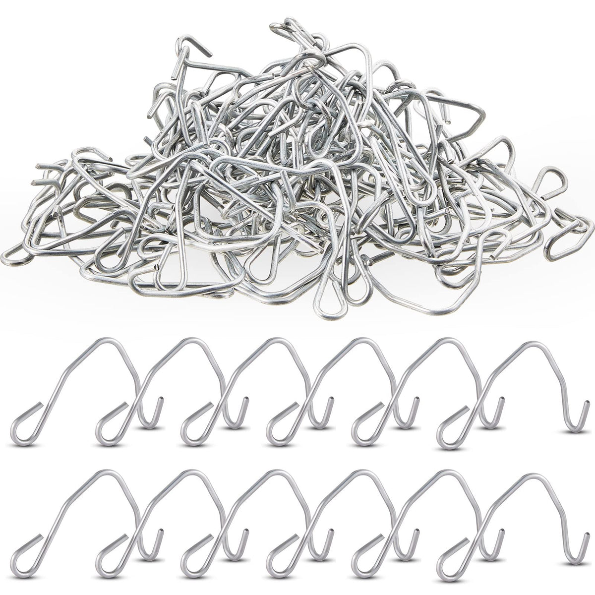 Amylove T-post wire clip close-up in galvanized steel, compact and durable