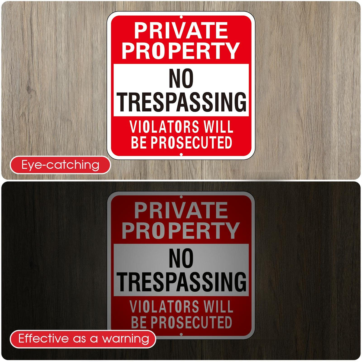 Amylove weatherproof outdoor sign withstands rain and sun.