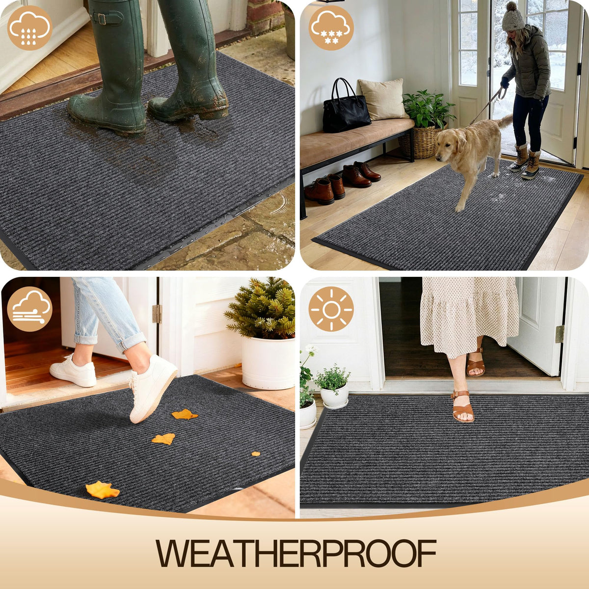 Amyracel deep grooves trap dirt and moisture for cleaner interiors