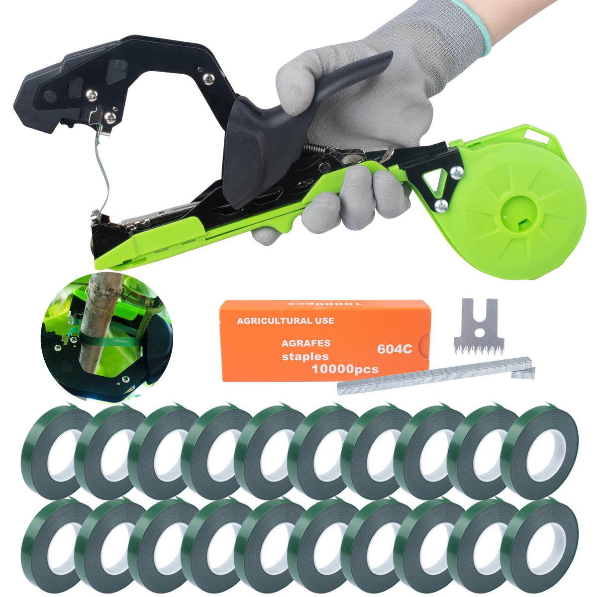 AMZCOM plant tying machine main body, lightweight design for comfortable garden use