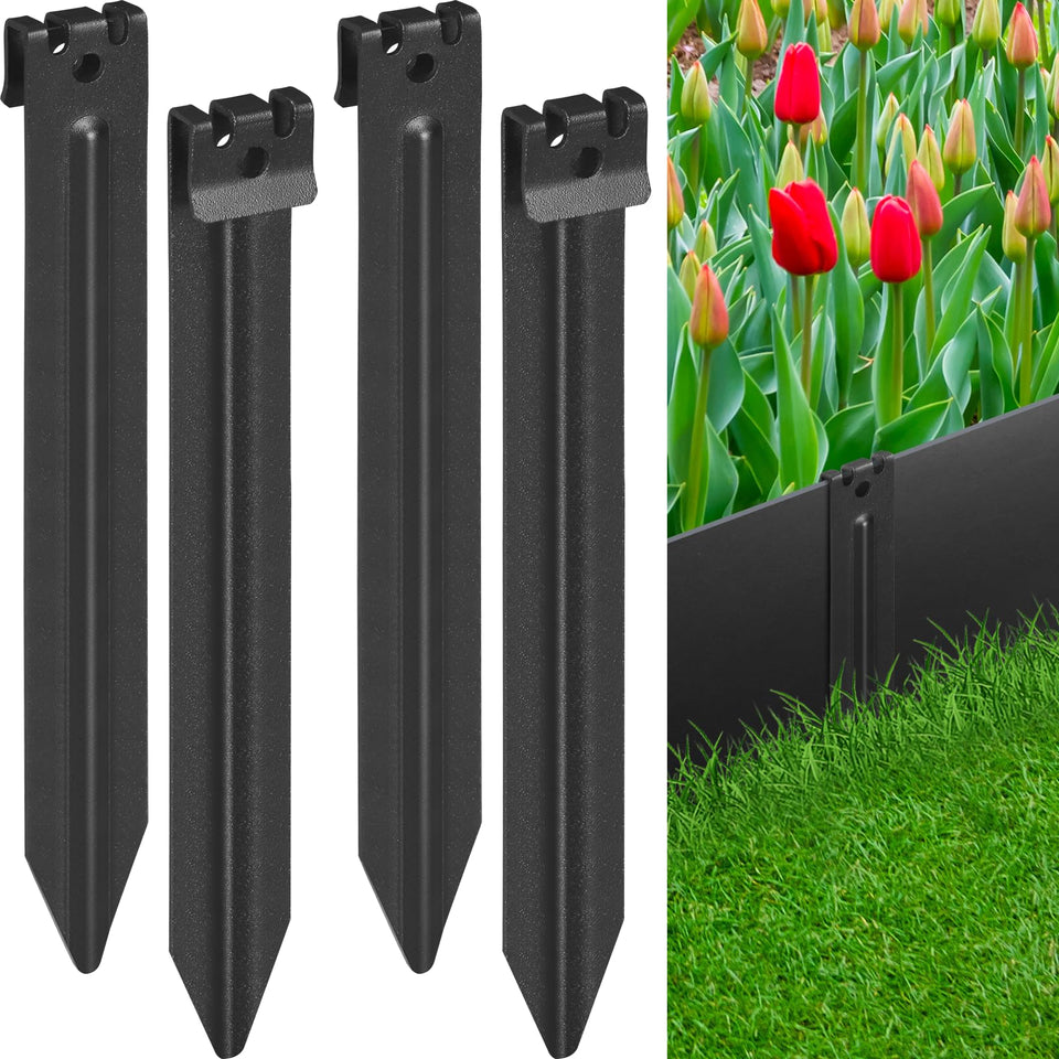 AMZCUBE Landscape Stakes 10-Inch product shot showcasing heavy-duty design for borders.