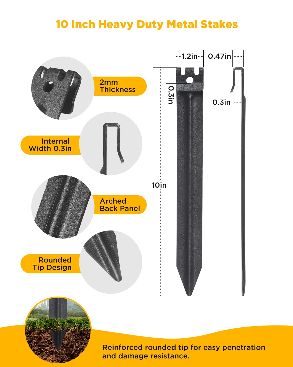 AMZCUBE Soil insertion ease demonstrates simple setup in ground.