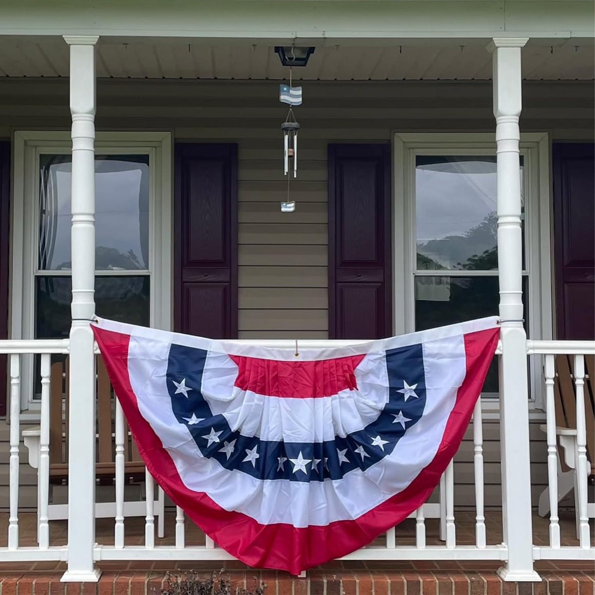 AMZFLAG fence-hanging-flag easy to secure on fences or railings for outdoor display.