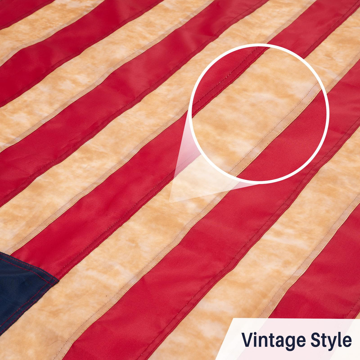 AMZFLAG heavy-duty embroidery on Betsy Ross flag, ready for outdoor use and winds.