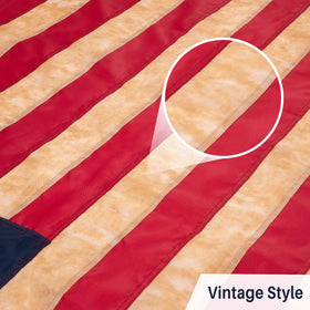 AMZFLAG heavy-duty embroidery on Betsy Ross flag, ready for outdoor use and winds.