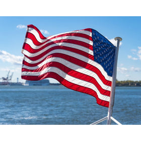 AMZFLAG high-density polyester flag withstands wind and weather.
