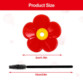Amzlysdok feeder flowers with yellow petals and red center add vibrant color to outdoor feeding.
