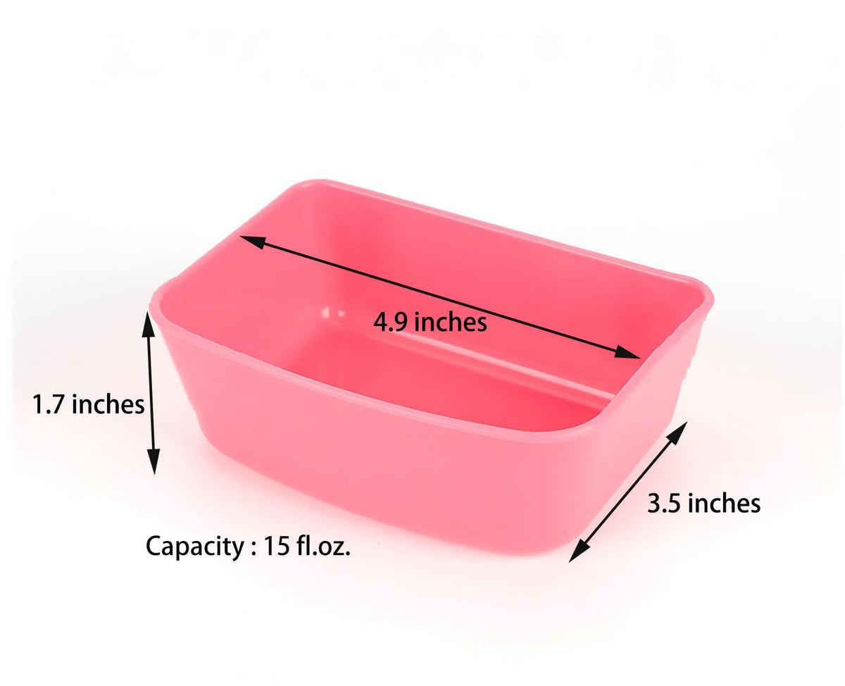 AMZSYLV durable plastic cage dish for food and water safety