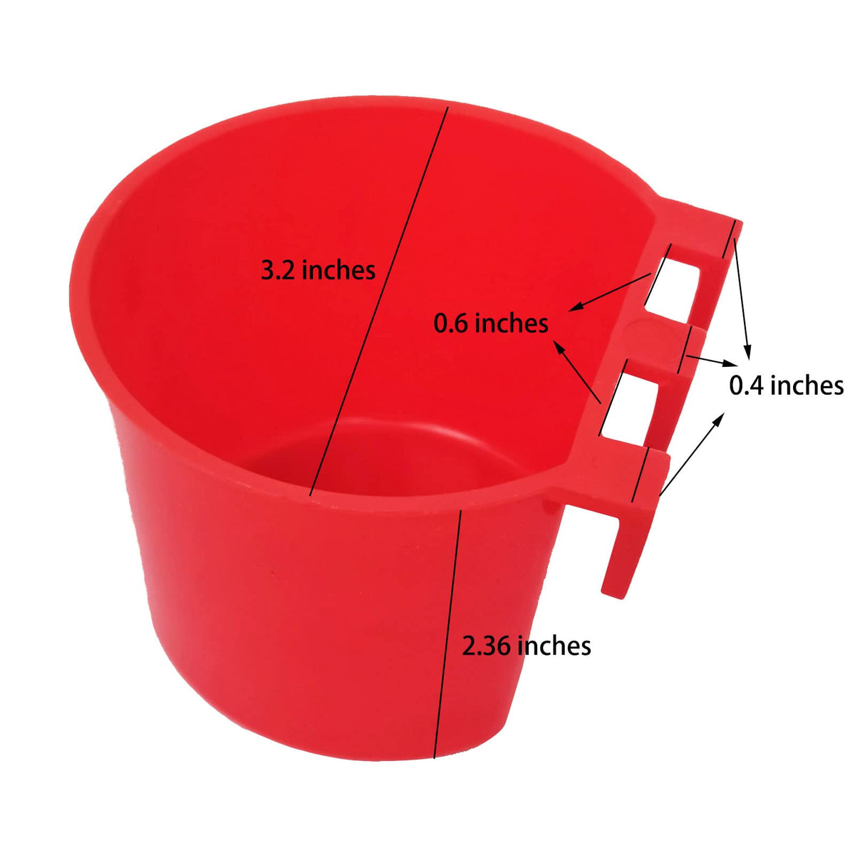 AMZSYLV parrot water cup hooked on a wire cage for hydration.