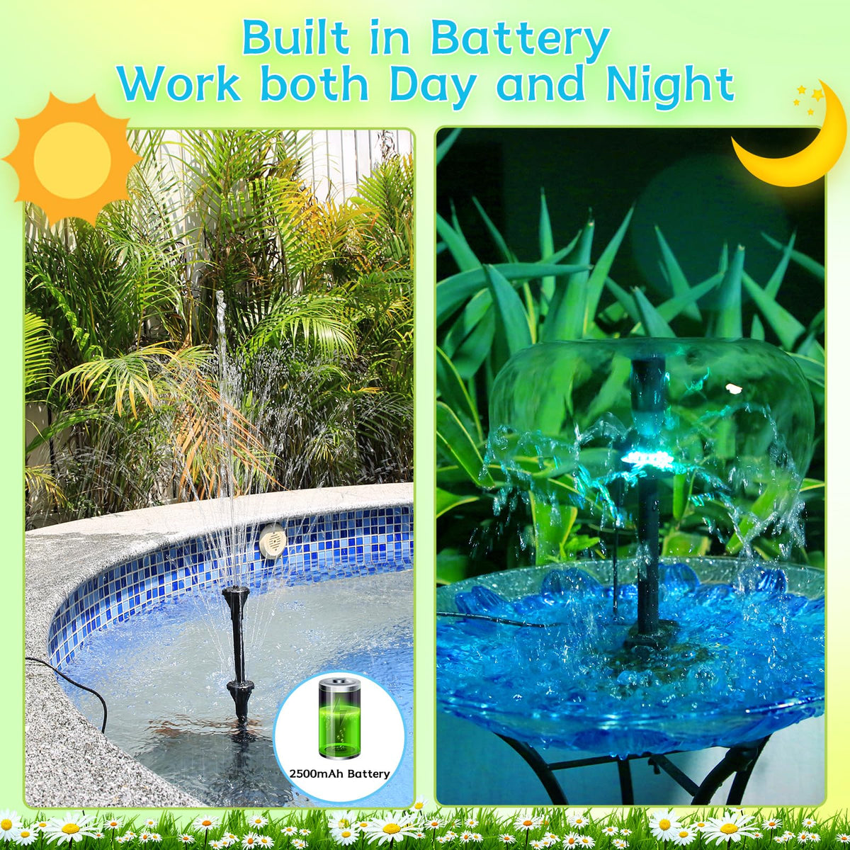 AMZtime ideal setup for bird baths and ponds with easy setup