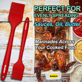 Anaeat BPA-free silicone brush, safe for food contact and eco-friendly.