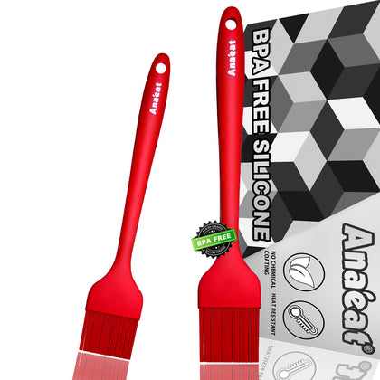 Anaeat high-heat silicone basting brush set, ideal for grilling and baking flavors.