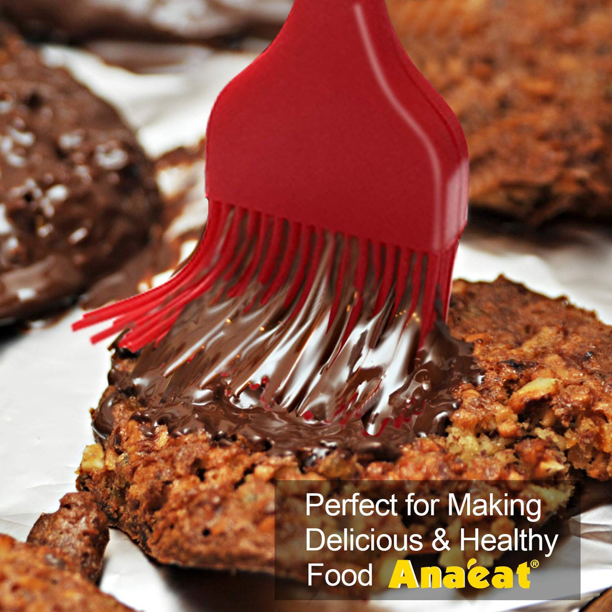 Anaeat one-piece hygienic design basting brush prevents food particle trapping.