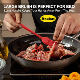 Anaeat stainless-core silicone bristles close-up, durable and non-shedding for reliable use.