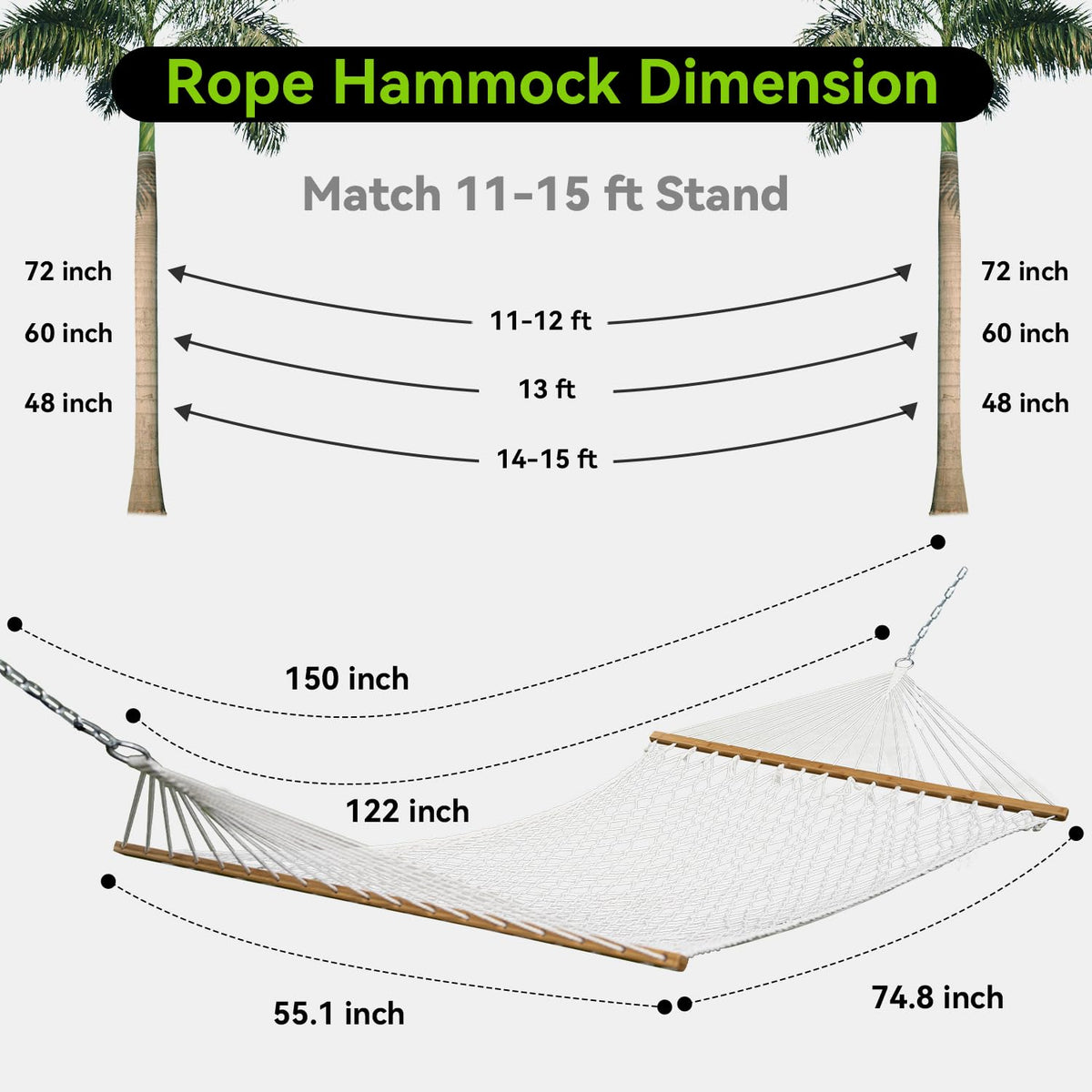 ANAGOO complete hammock set, ready to hang with included hardware.