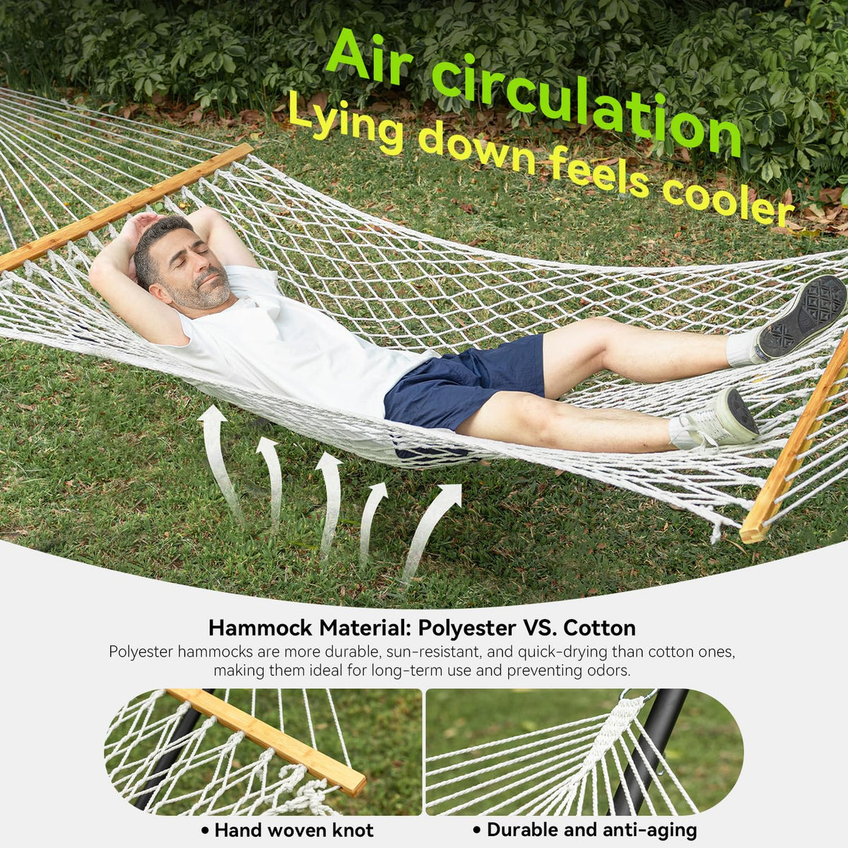 ANAGOO outdoor patio use hammock, weather-resistant for long-lasting enjoyment.