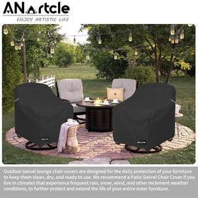 ANartcle elastic hem cord provides a snug, tailored fit for varied chair sizes.