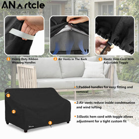 ANartcle cover shows secure 1-click straps for windy days.