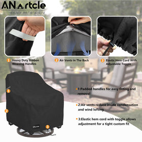 ANartcle one-click close straps secure the cover on windy days and reduce movement.
