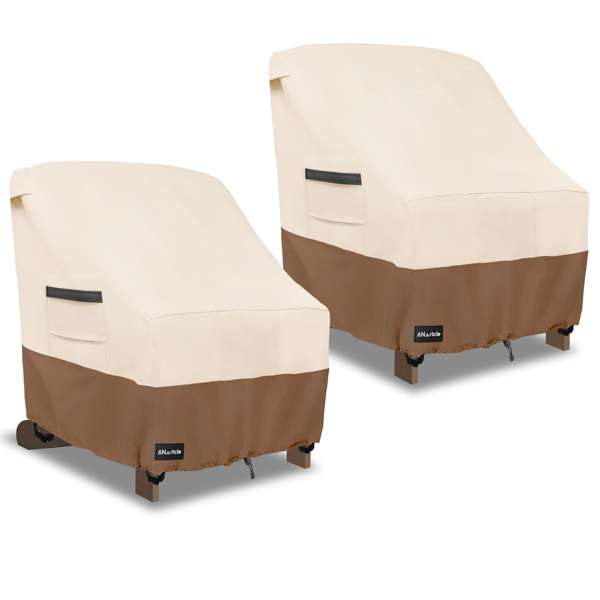 ANartcle patio Adirondack chair cover 2-pack protecting outdoor seating from rain and dust