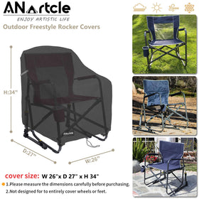 ANartcle heavy-duty outdoor rocker chair cover shields fabric from wear