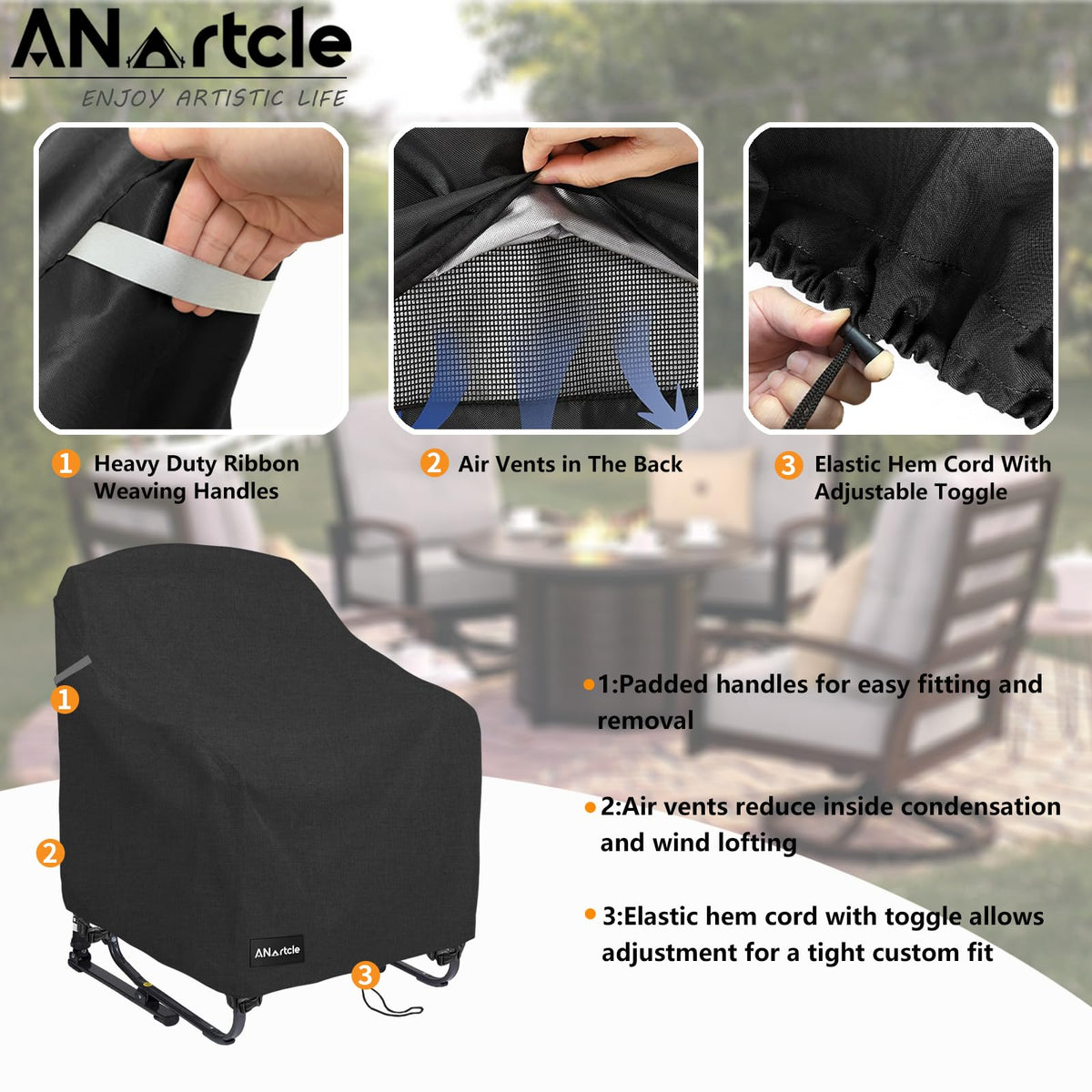 ANartcle off-season protection helps keep your chair looking new