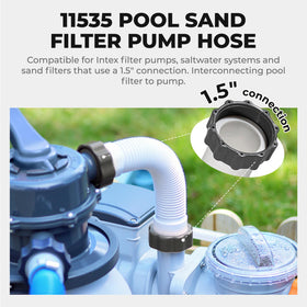 Close view of the hose end nuts for secure, tool free installation