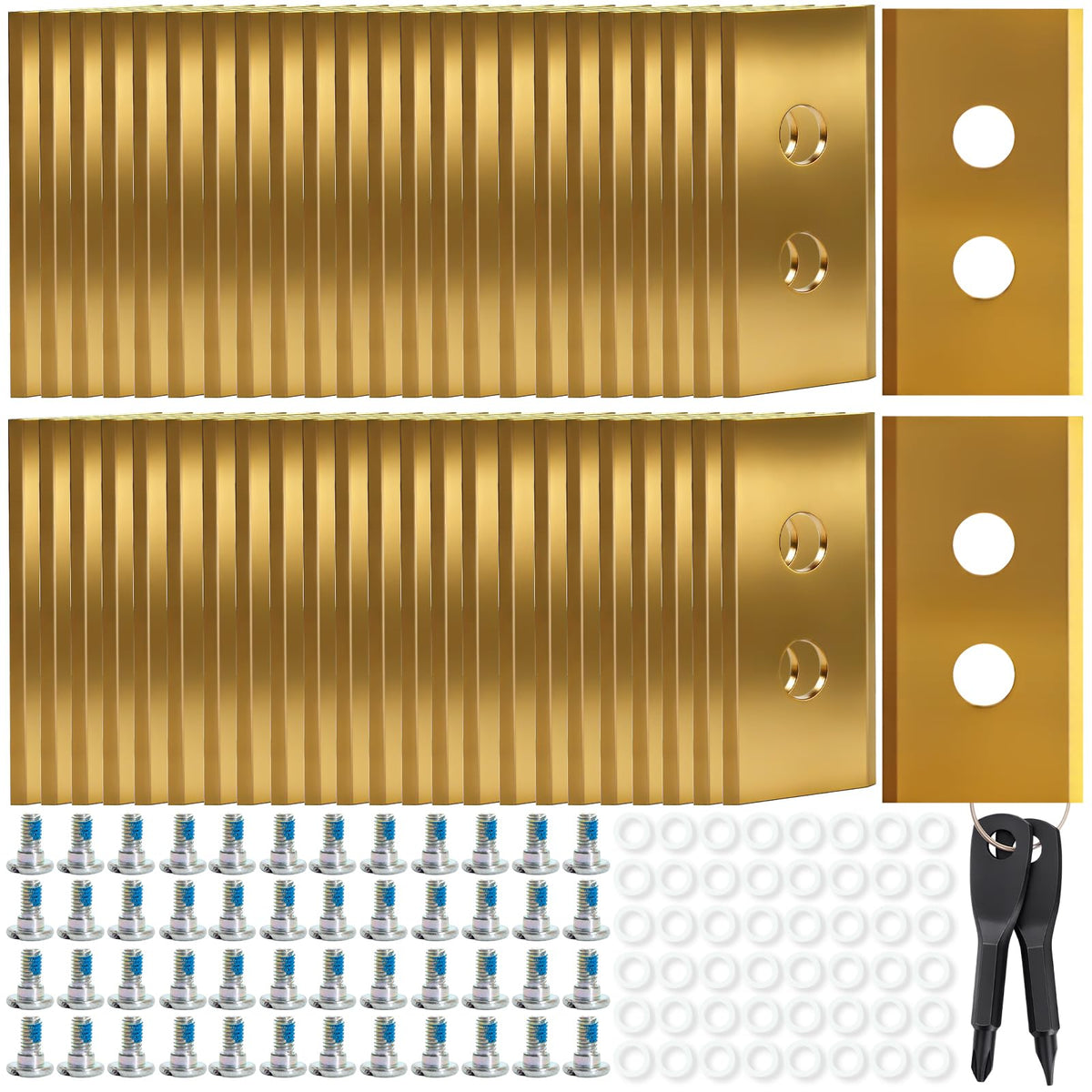ANATIA 48-pack blades kit with screws and washers for secure robotic mower installation.