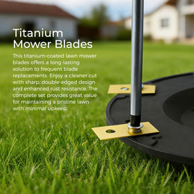 ANATIA titanium-coated blades with a dual-sided edge for sharp cuts.