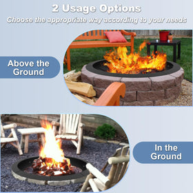 AnBaiMei DIY fire pit ring assembly shows simple screw construction