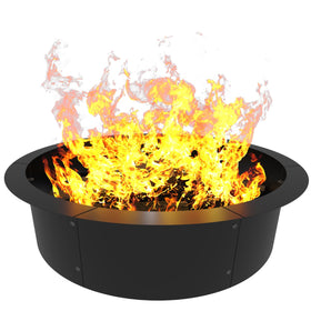AnBaiMei round fire pit ring with 31inch inner and 35inch outer for larger fires