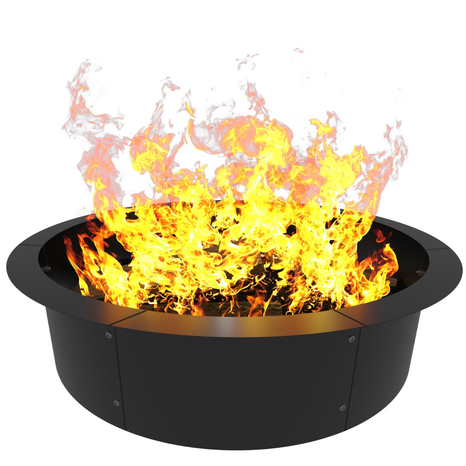 AnBaiMei round fire pit ring with 31inch inner and 35inch outer for larger fires