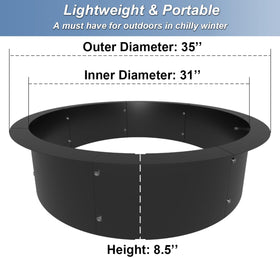 AnBaiMei fire pit ring compatible with brick and stone builds