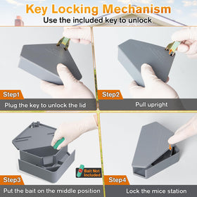 Anblak mouse station triangular design fits tight spaces.