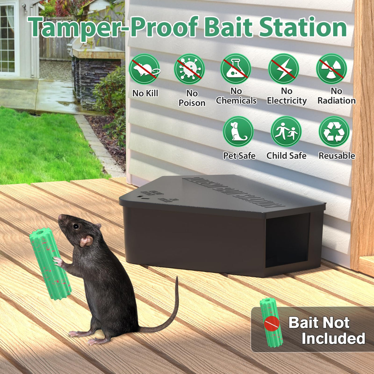 Anblak rat station triangular design illustrates efficient rodent navigation fit.