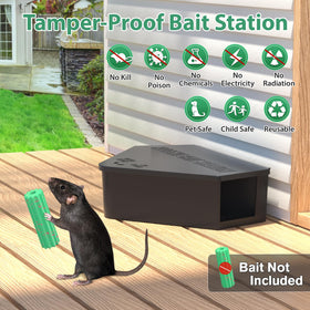Anblak rat station triangular design illustrates efficient rodent navigation fit.