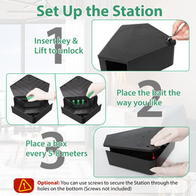 Anblak rat station wall-mount with screws emphasizes secure, stable installation.