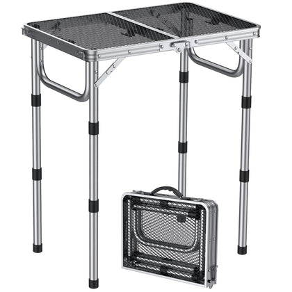Anbte 2ft folding grill table in compact folded form for travel