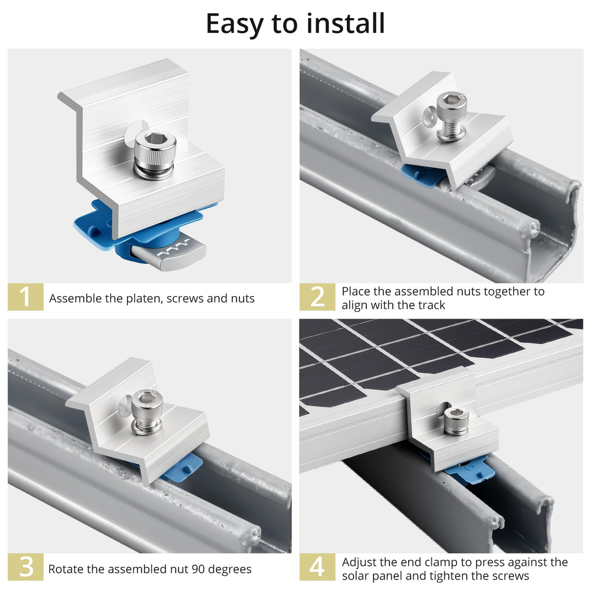 Anbte 304 stainless steel screws resist rust in outdoor setups.