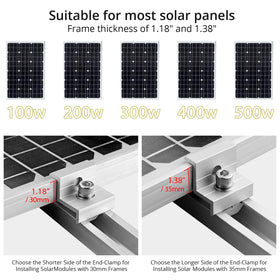Anbte aluminium solar brackets offer lightweight durability.