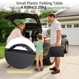 Anbte aluminum-frame folding table delivers durable support for camping and backyard use.