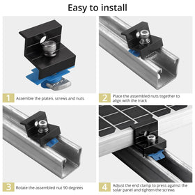 Anbte aluminum mounting brackets offer light weight and strength.