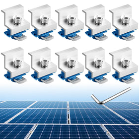 Anbte end clamp 30mm for standard unistrut; secure solar panel mounting.