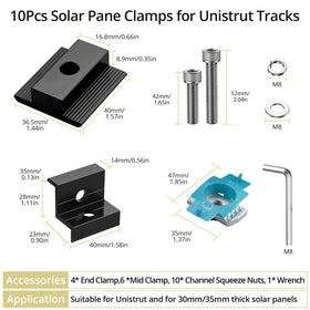 Anbte end clamps offer quick, reliable panel grip on 30mm/35mm rails