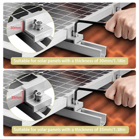 Anbte compatible with flat and pitched roof mounts.